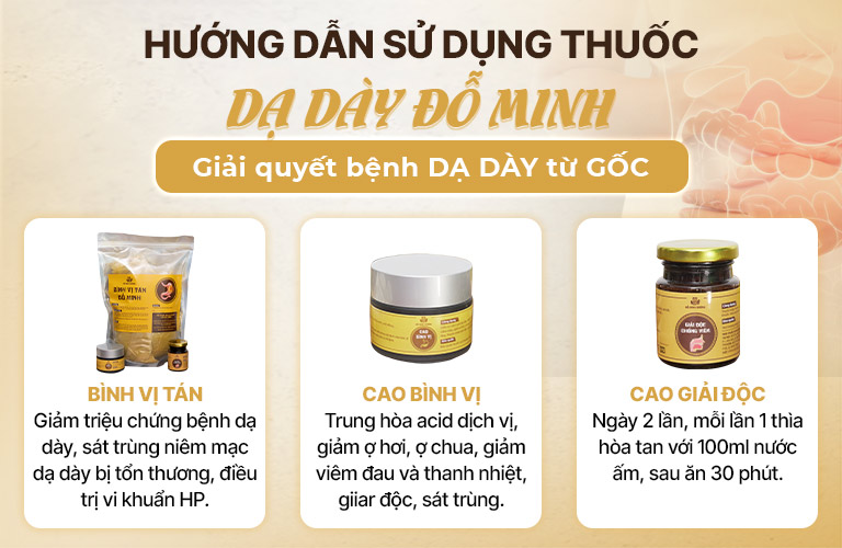 Hướng dẫn sử dụng bài thuốc Dạ dày Đỗ Minh